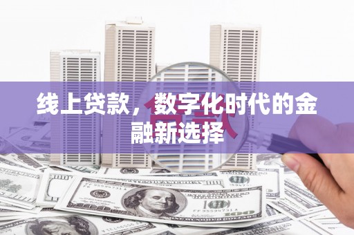 濮阳线上贷款，数字化时代的金融新选择