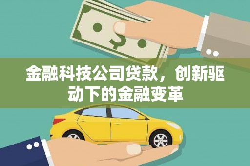 濮阳金融科技公司贷款，创新驱动下的金融变革