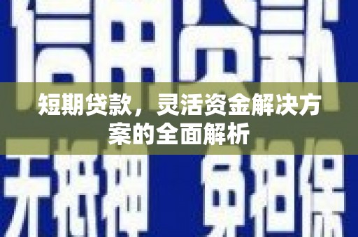 濮阳短期贷款，灵活资金解决方案的全面解析