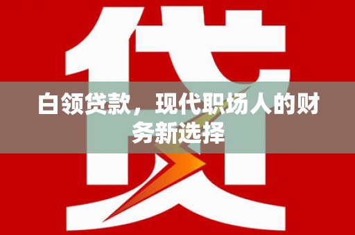濮阳白领贷款，现代职场人的财务新选择