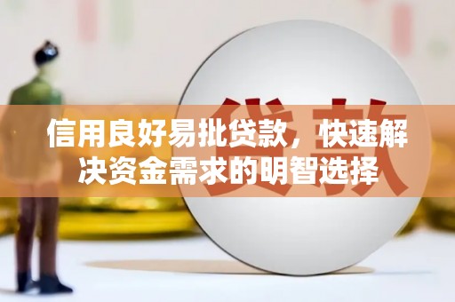濮阳信用良好易批贷款，快速解决资金需求的明智选择