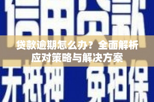 濮阳贷款逾期怎么办？全面解析应对策略与解决方案