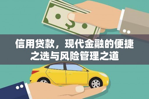 濮阳信用贷款，现代金融的便捷之选与风险管理之道