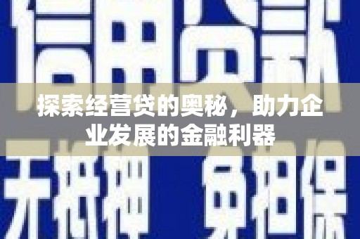 濮阳探索经营贷的奥秘，助力企业发展的金融利器