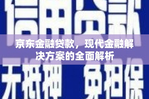 濮阳京东金融贷款，现代金融解决方案的全面解析