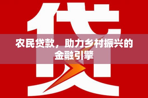 濮阳农民贷款，助力乡村振兴的金融引擎