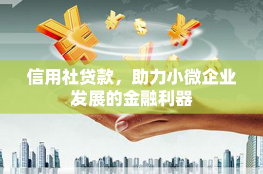 濮阳信用社贷款，助力小微企业发展的金融利器