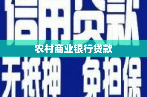 濮阳农村商业银行贷款