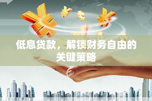 濮阳低息贷款，解锁财务自由的关键策略