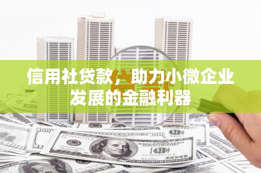 濮阳信用社贷款，助力小微企业发展的金融利器