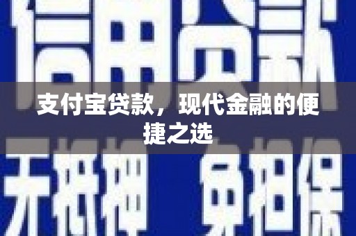 濮阳支付宝贷款，现代金融的便捷之选