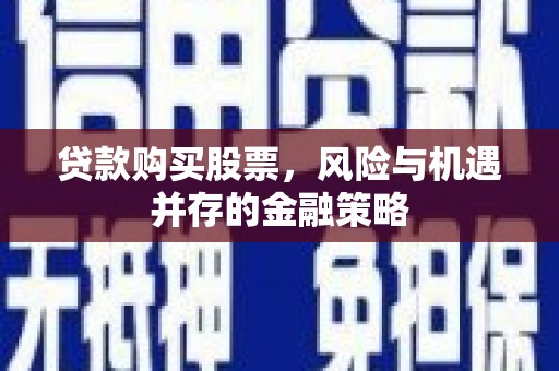 濮阳贷款购买股票，风险与机遇并存的金融策略
