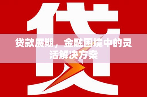 濮阳贷款展期，金融困境中的灵活解决方案