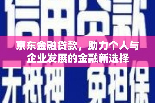 濮阳京东金融贷款，助力个人与企业发展的金融新选择