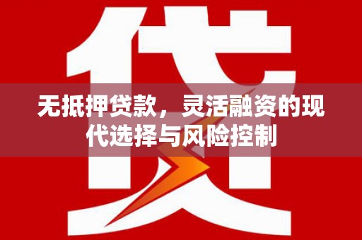 濮阳无抵押贷款，灵活融资的现代选择与风险控制