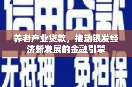 濮阳养老产业贷款，推动银发经济新发展的金融引擎