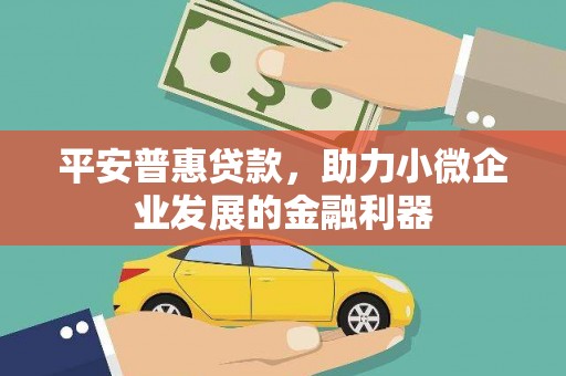 濮阳平安普惠贷款，助力小微企业发展的金融利器