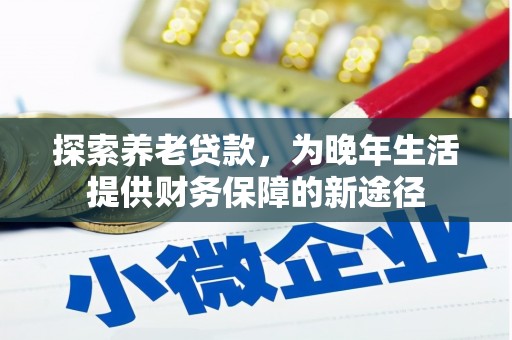 濮阳探索养老贷款，为晚年生活提供财务保障的新途径