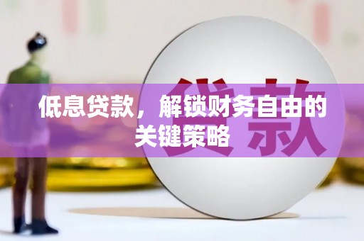濮阳低息贷款，解锁财务自由的关键策略