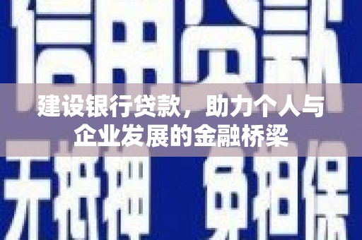 濮阳建设银行贷款，助力个人与企业发展的金融桥梁
