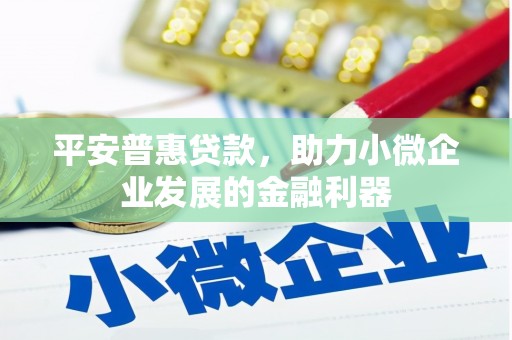 濮阳平安普惠贷款，助力小微企业发展的金融利器