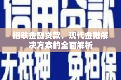 濮阳招联金融贷款，现代金融解决方案的全面解析