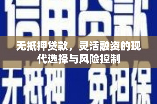 濮阳无抵押贷款，灵活融资的现代选择与风险控制