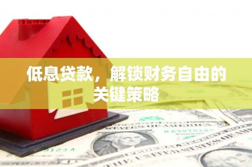 濮阳低息贷款，解锁财务自由的关键策略