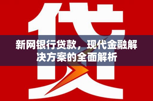 濮阳新网银行贷款，现代金融解决方案的全面解析