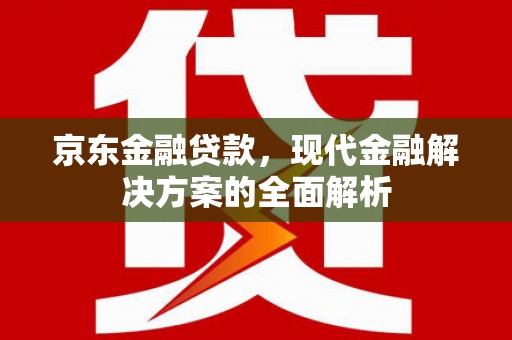 濮阳京东金融贷款，现代金融解决方案的全面解析