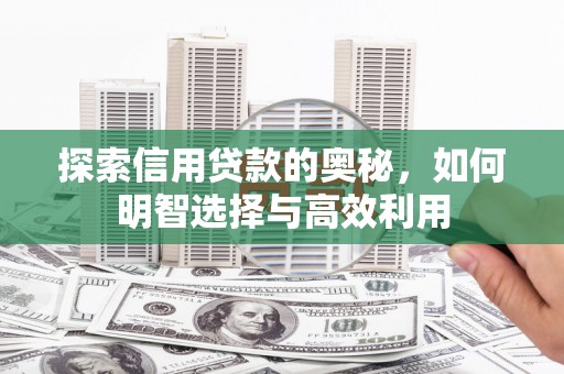 濮阳探索信用贷款的奥秘，如何明智选择与高效利用