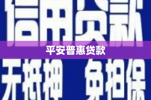 濮阳平安普惠贷款