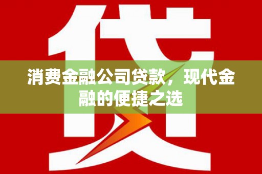 濮阳消费金融公司贷款，现代金融的便捷之选
